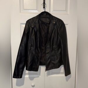 Black Leather Women's Jacket